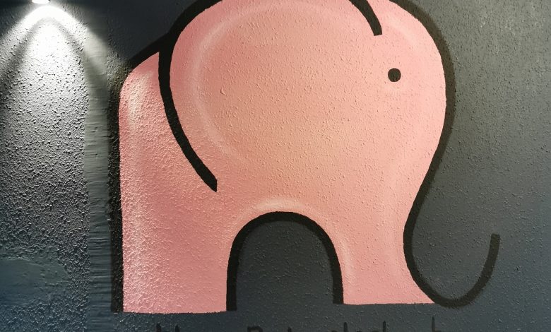 可愛的粉紅色象是The Pink Elephant的時尚標誌。