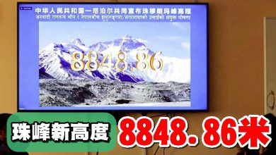 Photo of 珠峰新高度8848.86米