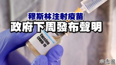 Photo of 穆斯林注射疫苗 政府下周發布聲明