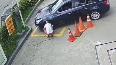 Photo of 司機這廂蹲下充氣 小偷那廂伸手偷竊