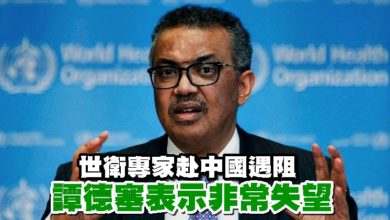 Photo of 世衛專家赴中國遇阻 譚德塞表示非常失望