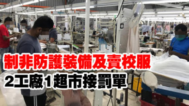 Photo of ​制非防護裝備及賣校服 2工廠1超市接罰單