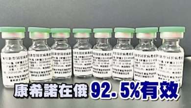 Photo of 康希諾在俄92.5%有效