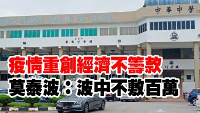 Photo of 疫情重創經濟不籌款 莫泰波：波中不敷百萬