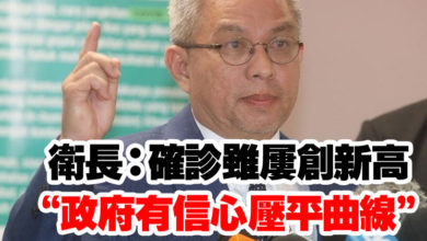 Photo of 衛長:確診雖屢創新高 “政府有信心壓平曲線”