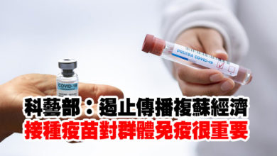 Photo of 科藝部:遏止傳播複蘇經濟 接種疫苗對群體免疫很重要