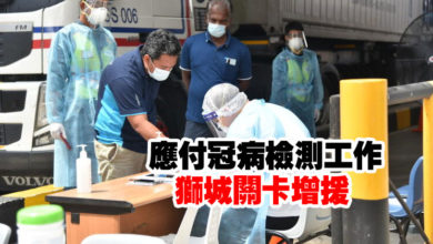 Photo of 應付冠病檢測工作  獅城關卡增援