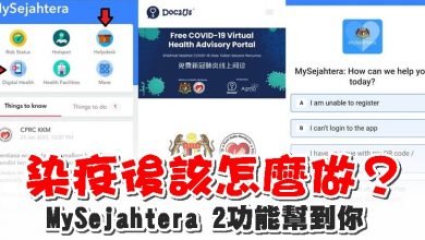 Photo of 【內附視頻】染疫後該怎麼做  MySejahtera 2功能幫到你