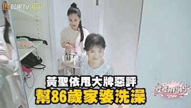 Photo of 黃聖依甩大牌惡評 幫86歲家婆洗澡