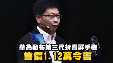 Photo of 華為發布第三代折疊屏手機 售價1.12萬令吉