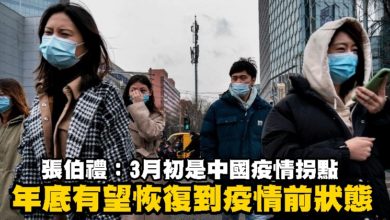 Photo of 張伯禮：3月初是中國疫情拐點 年底有望恢復到疫情前狀態
