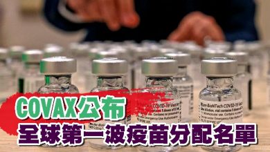Photo of COVAX公布 全球第一波疫苗分配名單