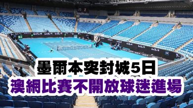 Photo of 墨爾本突封城5日  澳網比賽不開放球迷進場