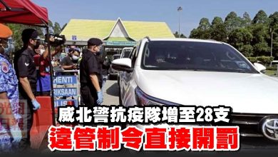 Photo of 威北警抗疫隊增至28支 違管制令直接開罰