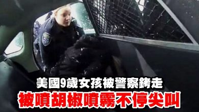 Photo of 美國9歲女孩被警察銬走 被噴胡椒噴霧不停尖叫