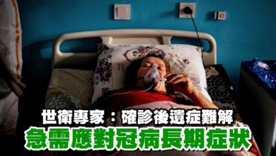 Photo of 世衛專家：確診後遺症難解 急需應對冠病長期症狀