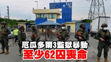 Photo of 厄瓜多爾3監獄暴動 至少62囚喪命