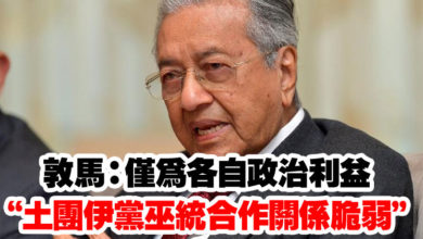 Photo of 敦馬：僅為各自政治利益   “土團伊黨巫統合作關係脆弱”