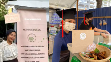 Photo of “誰說大學生挑工作？”  女子戴畢業帽賣椰漿飯