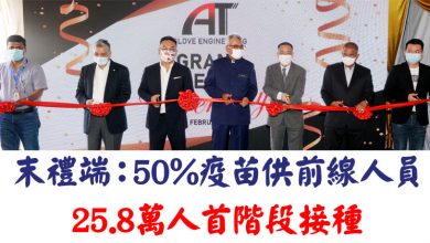 Photo of 末禮端：50%疫苗供前線人員 25.8萬人首階段接種