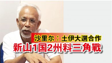 Photo of 沙里爾：土伊大選合作  新山1國2州料三角戰