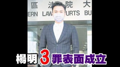 Photo of 楊明 3罪表面成立