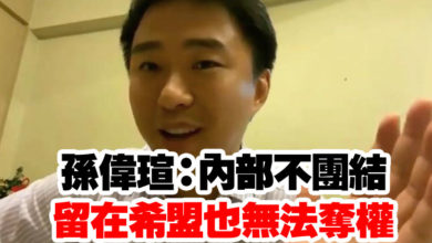 Photo of 孫偉瑄：內部不團結 留在希盟也無法奪權