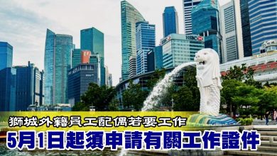 Photo of 獅城外籍員工配偶若要工作 5月1日起須申請有關工作證件