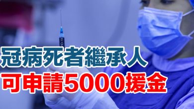Photo of 冠病死者繼承人 可申請5000援金