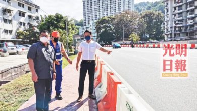 Photo of 發林巴剎往壟尾方向 天德大道置屏障防非法U轉