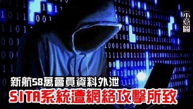 Photo of 新航58萬會員資料外泄  SITA系統遭網絡攻擊所致