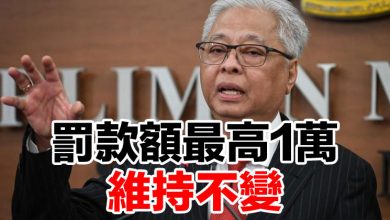 Photo of 罰款額最高1萬  維持不變