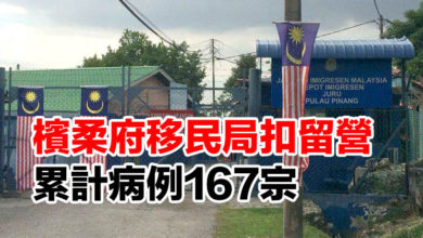 Photo of 檳柔府移民局扣留營 累計病例167宗