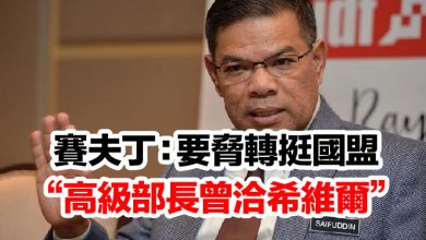 Photo of 賽夫丁：要脅轉挺國盟 “高級部長曾洽希維爾”