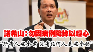 Photo of 諾希山：勿因病例降掉以輕心   “所有人安全前 沒有任何人是安全的”