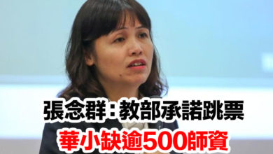 Photo of 張念群:教部承諾跳票 華小缺逾500師資