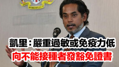 Photo of 凱里:嚴重過敏或免疫力低 向不能接種者發豁免證書