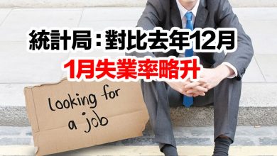 Photo of 統計局：對比去年12月 1月失業率略升