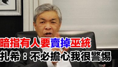 Photo of 暗指有人要“賣掉”巫統 紮希：不必擔心我很警惕