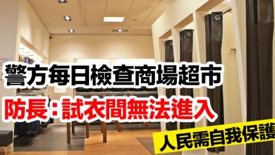 Photo of 警方每日檢查商場超市 防長：試衣間無法進入 人民需自我保護