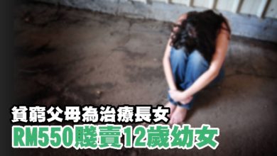 Photo of 貧窮父母為治療長女 RM550賤賣12歲幼女