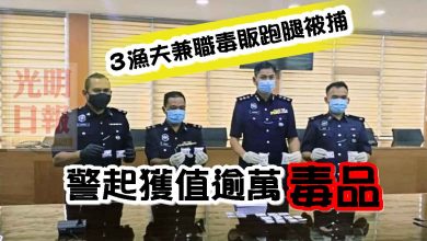 Photo of 3漁夫兼職毒販跑腿被捕 警起獲值逾萬毒品