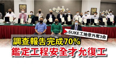 Photo of 【SUKE工地意外奪3命】調查報告完成70%  鑑定工程安全才允復工