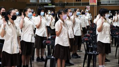 Photo of 【新民獨中初一新生及學生服務團宣誓】李冠霖：畢業生若遇困難 新民董事會盡力解憂