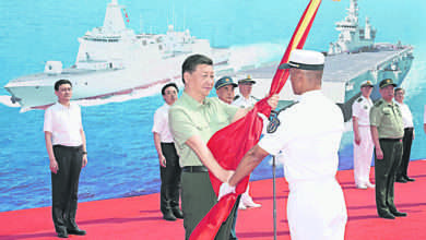 Photo of 中海軍3主戰艦艇入列  習近平授旗及檢閱