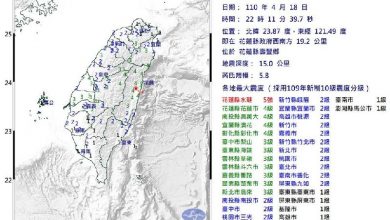 Photo of 台灣花蓮5.8級地震