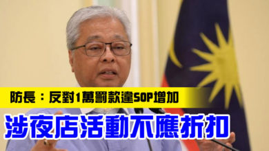 Photo of 反對1萬罰款違SOP增加  防長：涉夜店活動不應折扣