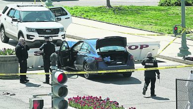 Photo of 驅車衝撞美國會路障 刀徒中鎗亡 2警員死傷