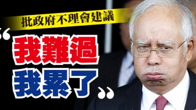 Photo of 批政府不理會建議    納吉：我難過 我累了