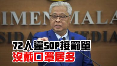 Photo of 防長：72人違SOP接罰單 沒戴口罩居多